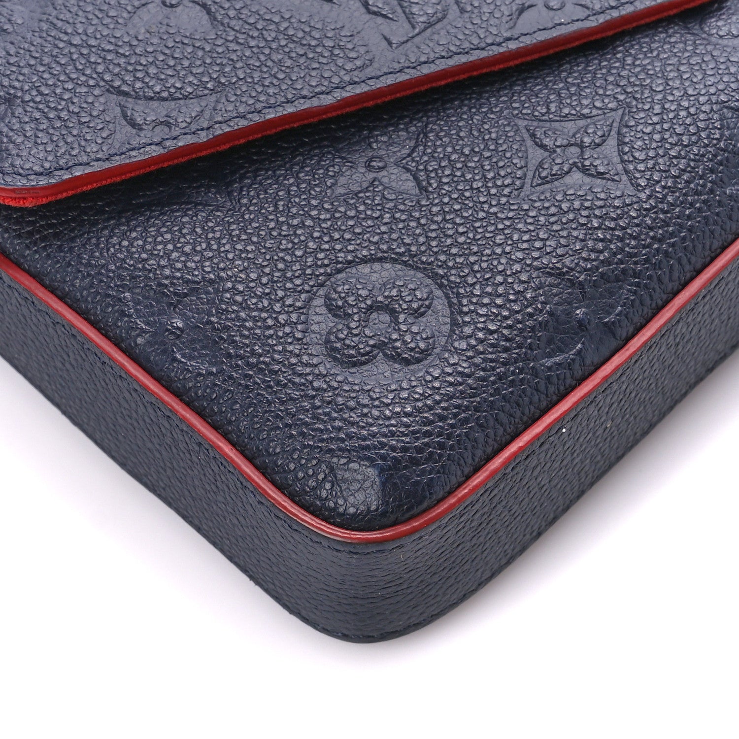 Louis Vuitton Empreinte Pochette Felicie Chain Wallet Marine Rouge 15 of 17