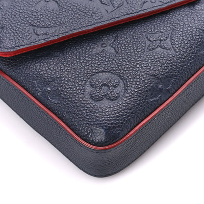 Louis Vuitton Empreinte Pochette Felicie Chain Wallet Marine Rouge 15 of 17