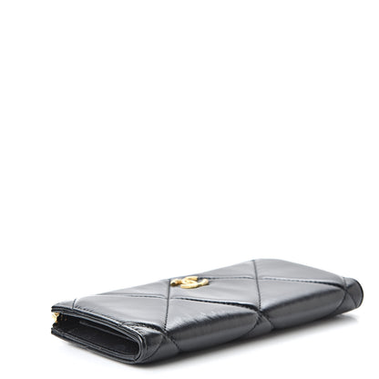 Chanel Lambskin Quilted Large Gusset Zipped Wallet Black 4 of 13