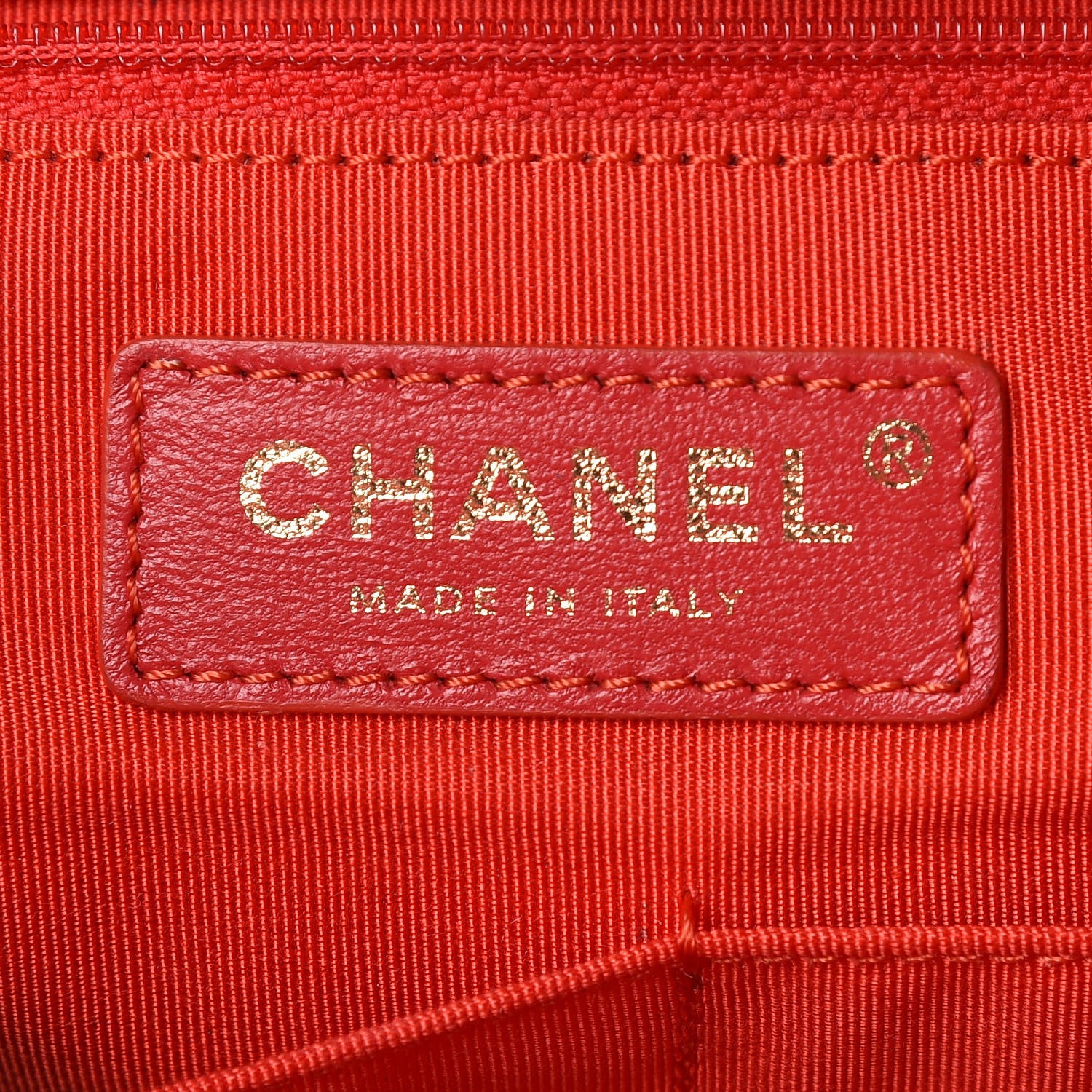 Chanel Lambskin Quilted Drawstring Bag Red 6 of 9
