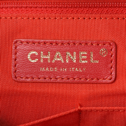 Chanel Lambskin Quilted Drawstring Bag Red 6 of 9