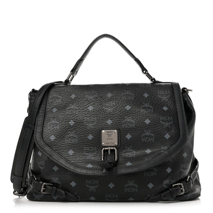 MCM Visetos Medium Satchel Black 1 of 12