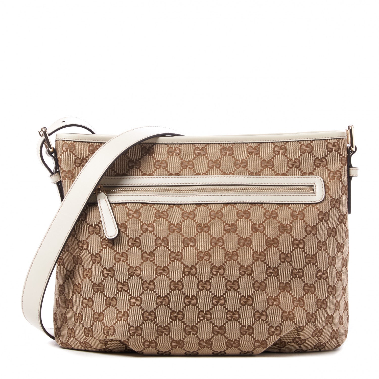 Gucci Monogram Messenger Bag Off White 1 of 7