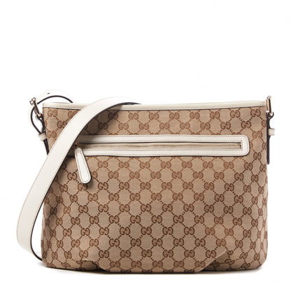 Gucci Monogram Messenger Bag Off White 1 of 7