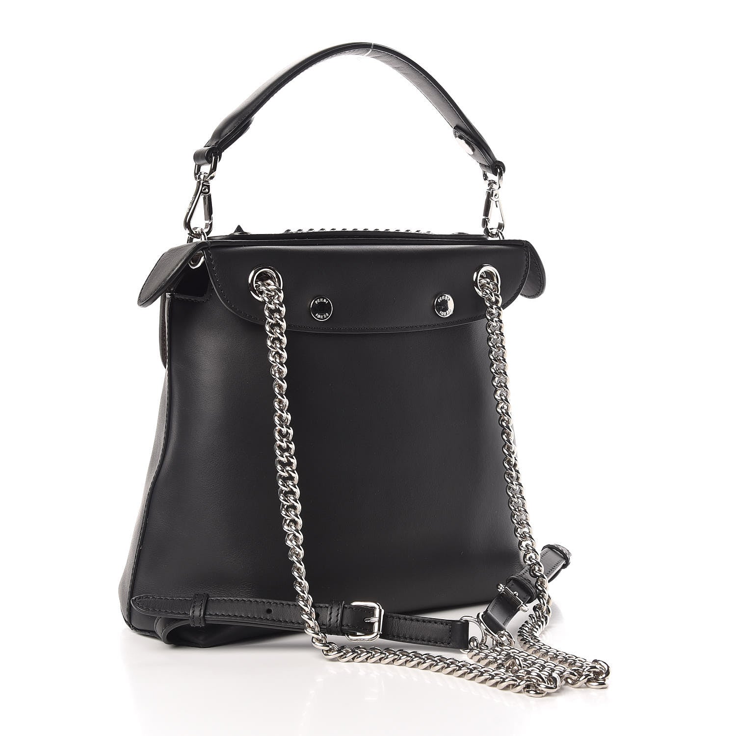 Fendi Vitello Century Opaco Large Back to School Backpack Black 3 of 9
