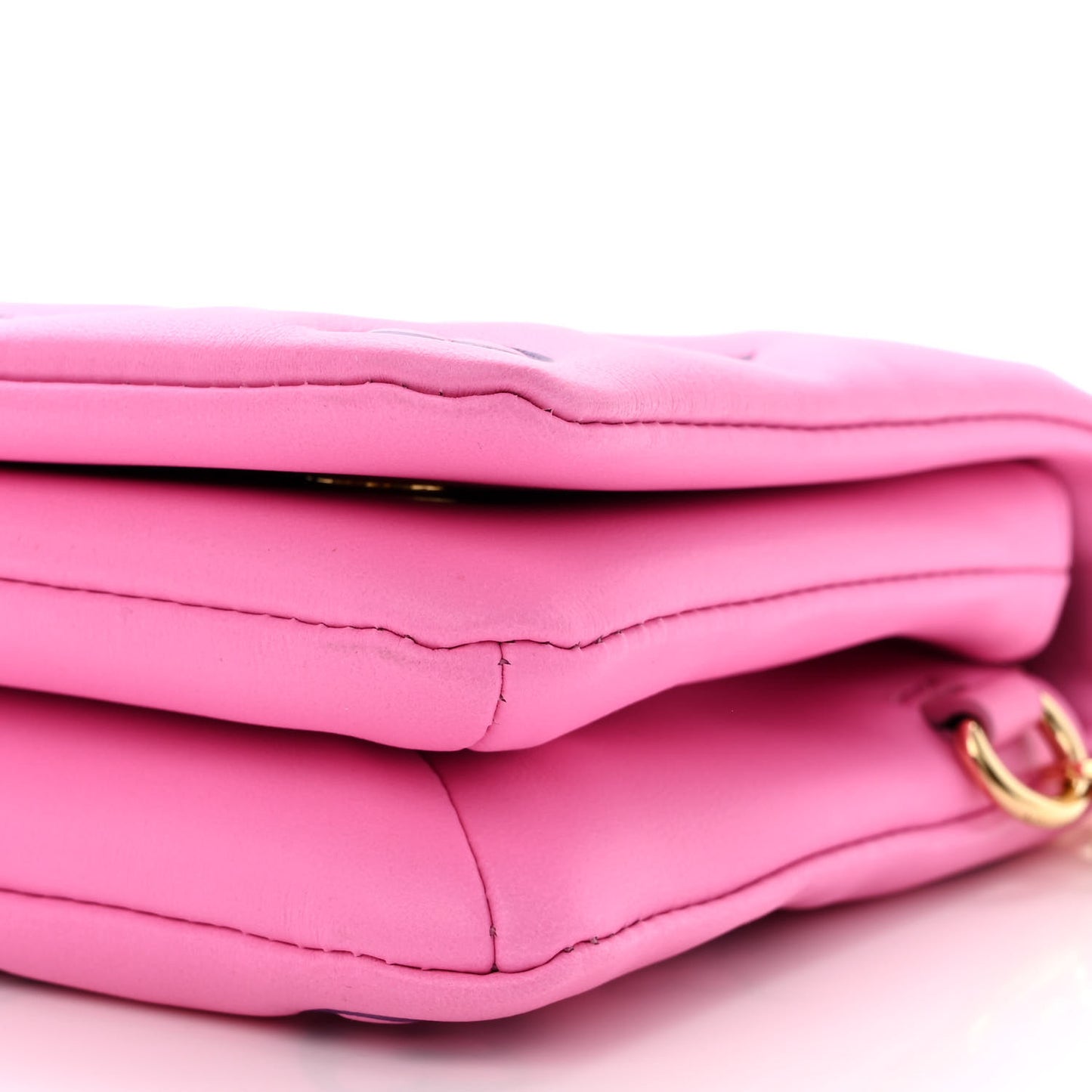 Lambskin Embossed Monogram Vuittamins Pochette Coussin Rose Violet