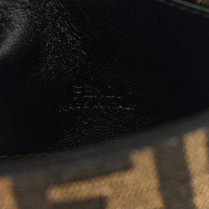 Fendi Fabric Jacquard FF 1974 Nano Baguette Charm Tobacco Moro Black 6 of 8