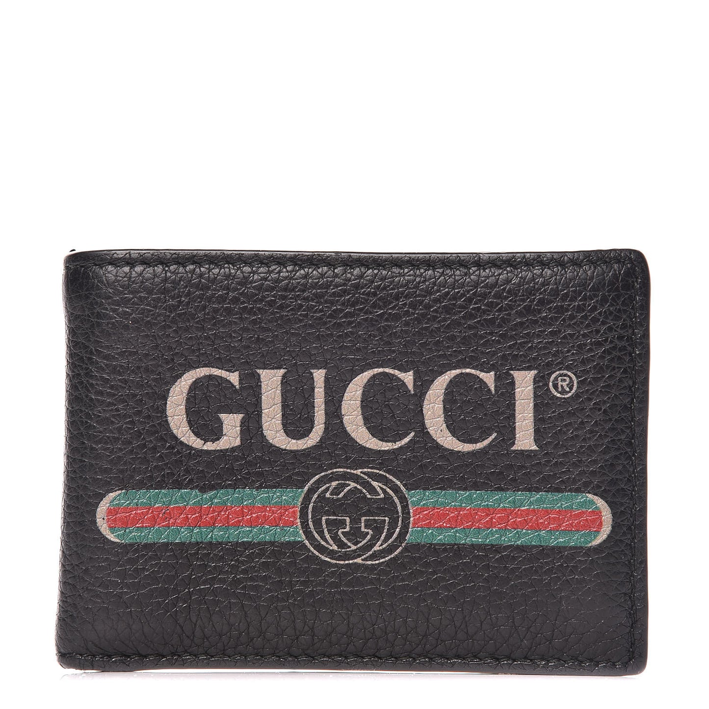 Cripto Calfskin Logo Bi-Fold Short Wallet Black Grege