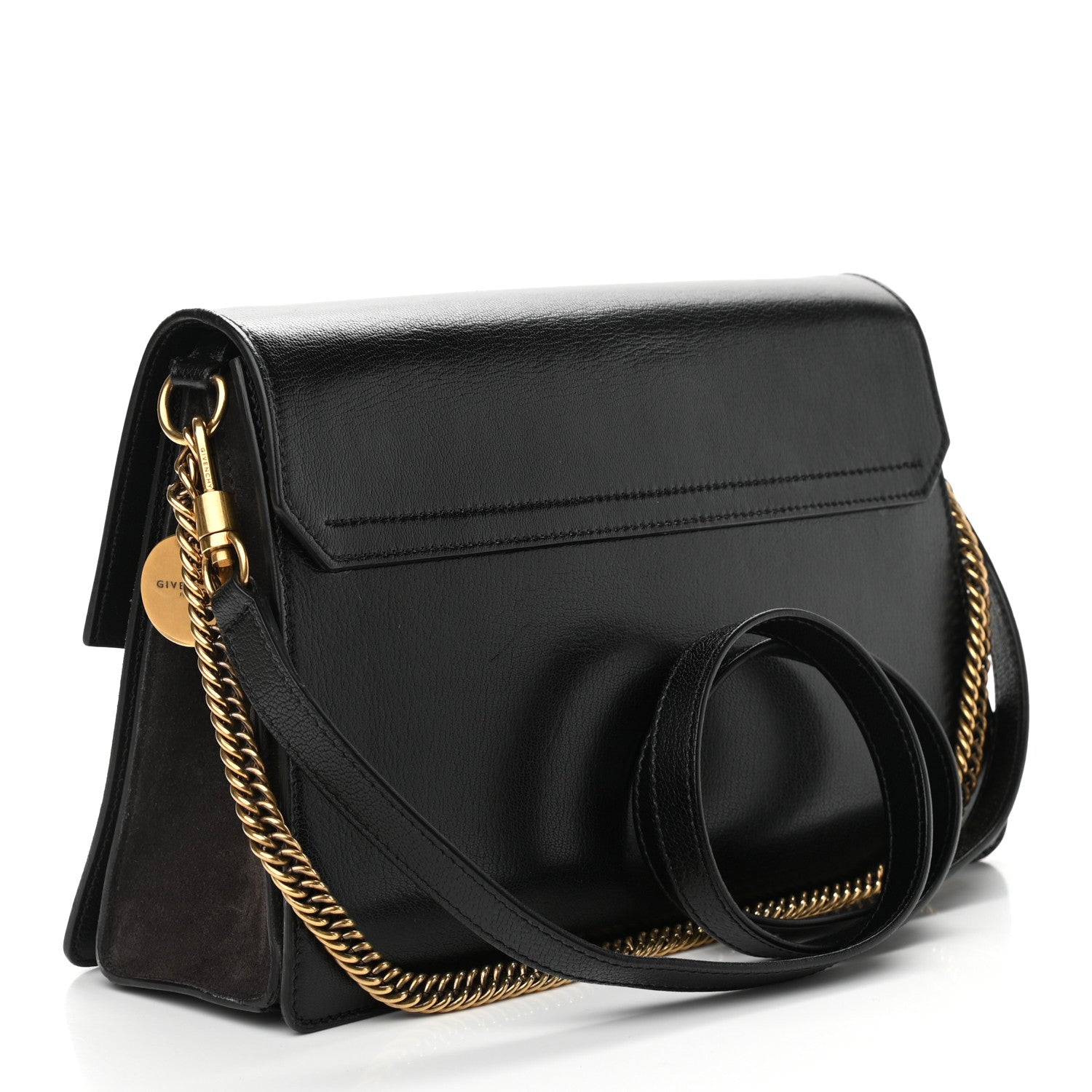 Givenchy Calfskin Suede Medium GV3 Flap Black 3 of 13
