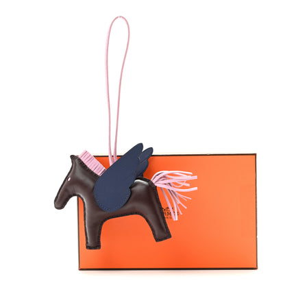 Hermes Milo Lambskin Grigri Rodeo Pegase Horse Bag Charm MM Rouge Sellier Mauve Sylvestre Bleu Saphir 7 of 7