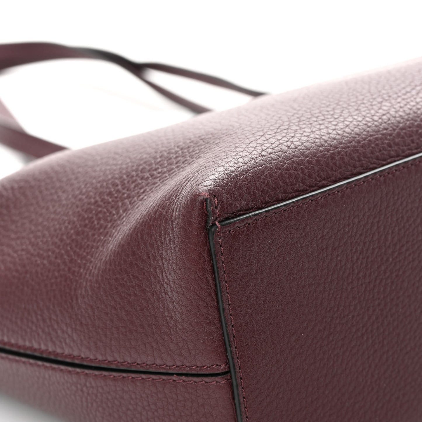 Grained Calfskin Small Rockstud Shoulder Tote Rubin