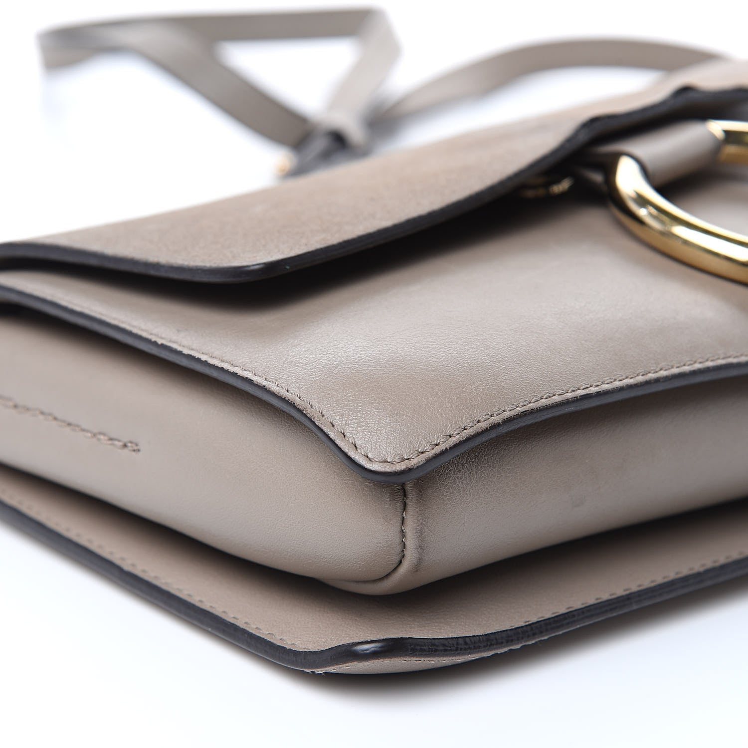 Chloe Suede Calfskin Small Faye Shoulder Bag Motty Grey 7 of 18