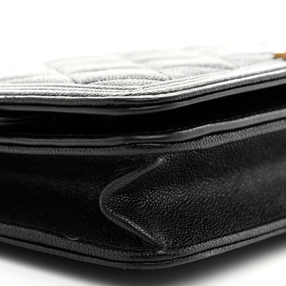 Chanel Caviar Quilted Boy Wallet On Chain WOC Black 10 of 11