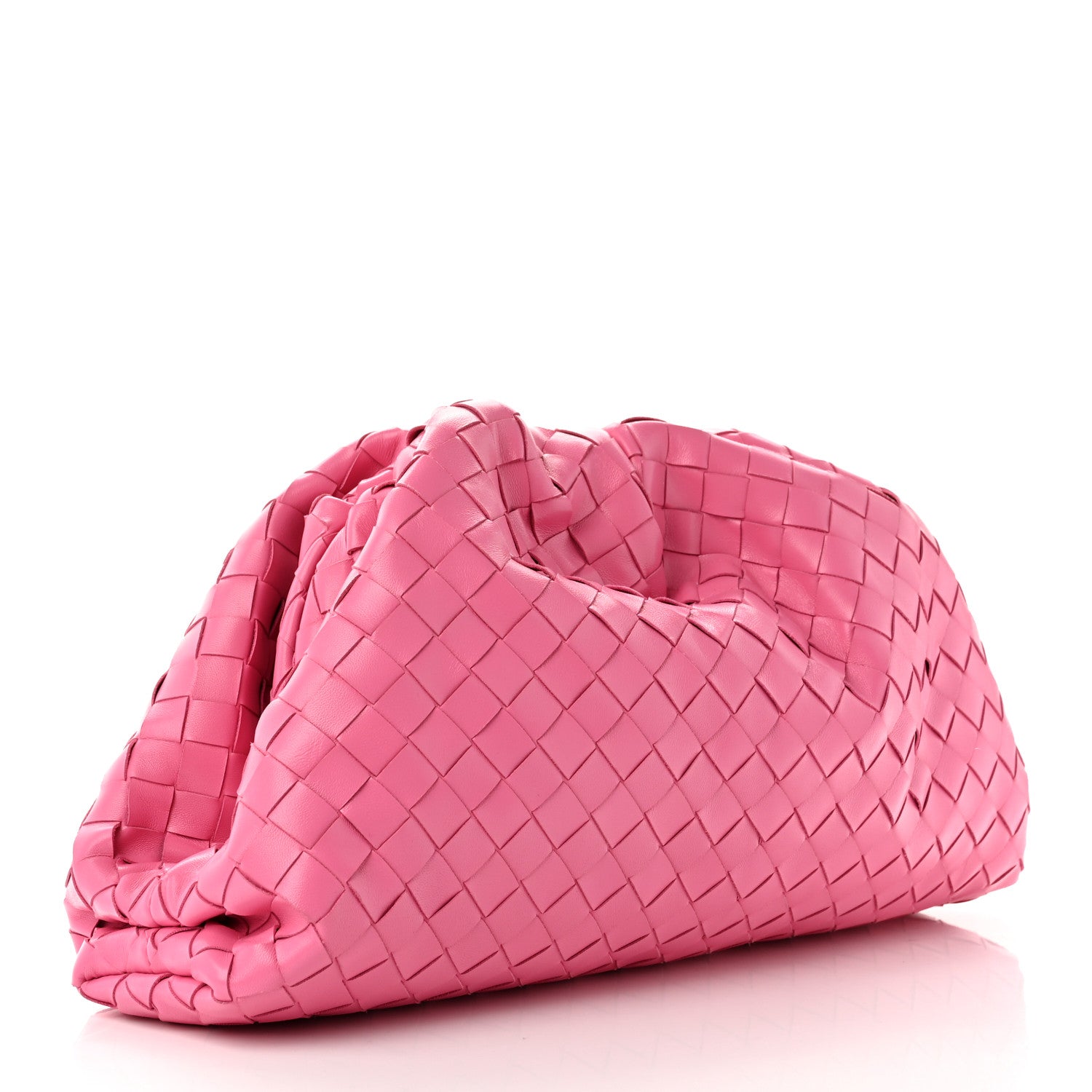 Bottega Veneta Nappa Maxi Intrecciato The Pouch Oversized Clutch Pink 3 of 7