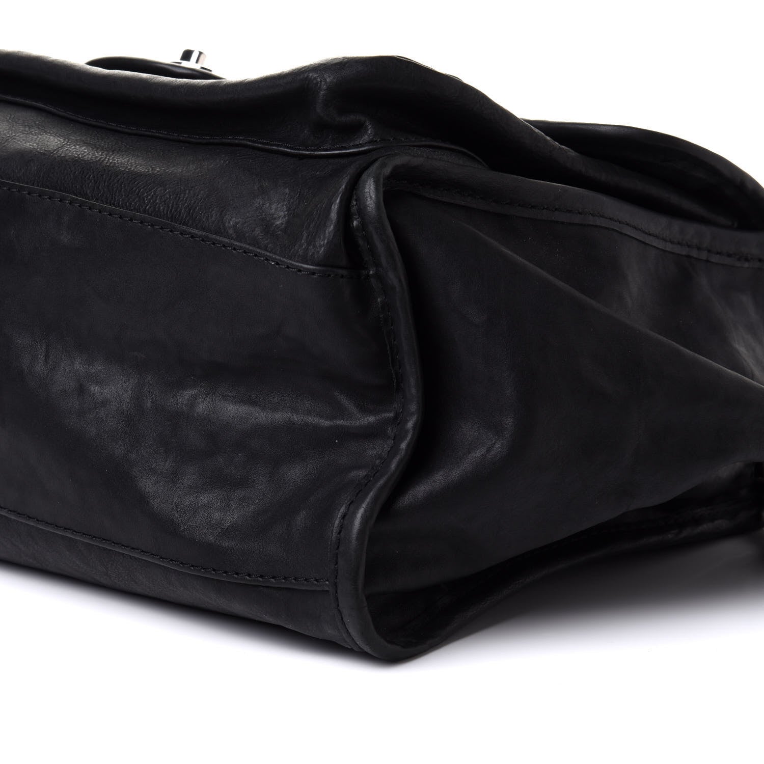 Chanel Washed Lambskin Accordion Flap Black 11 of 11