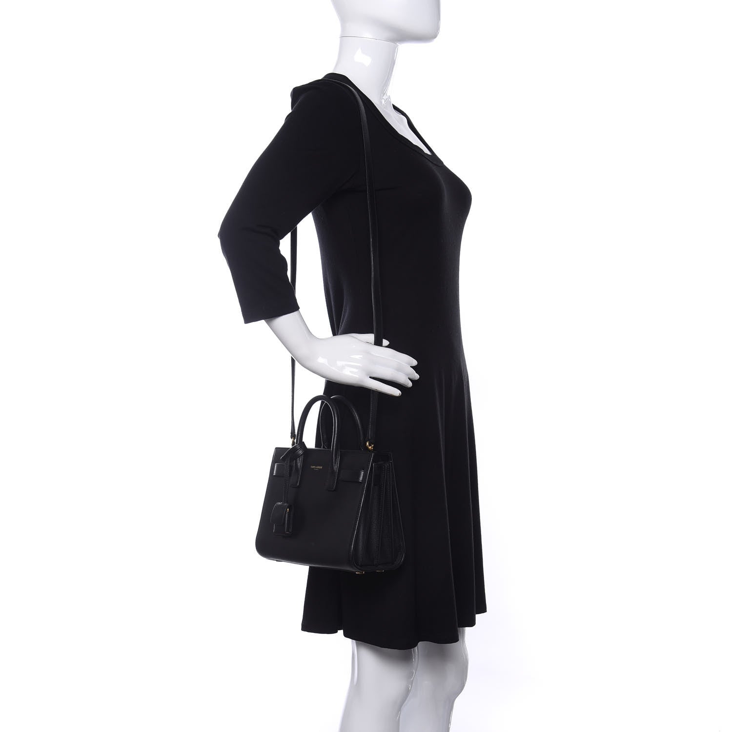 Saint Laurent Calfskin Nano Sac De Jour Black 2 of 8