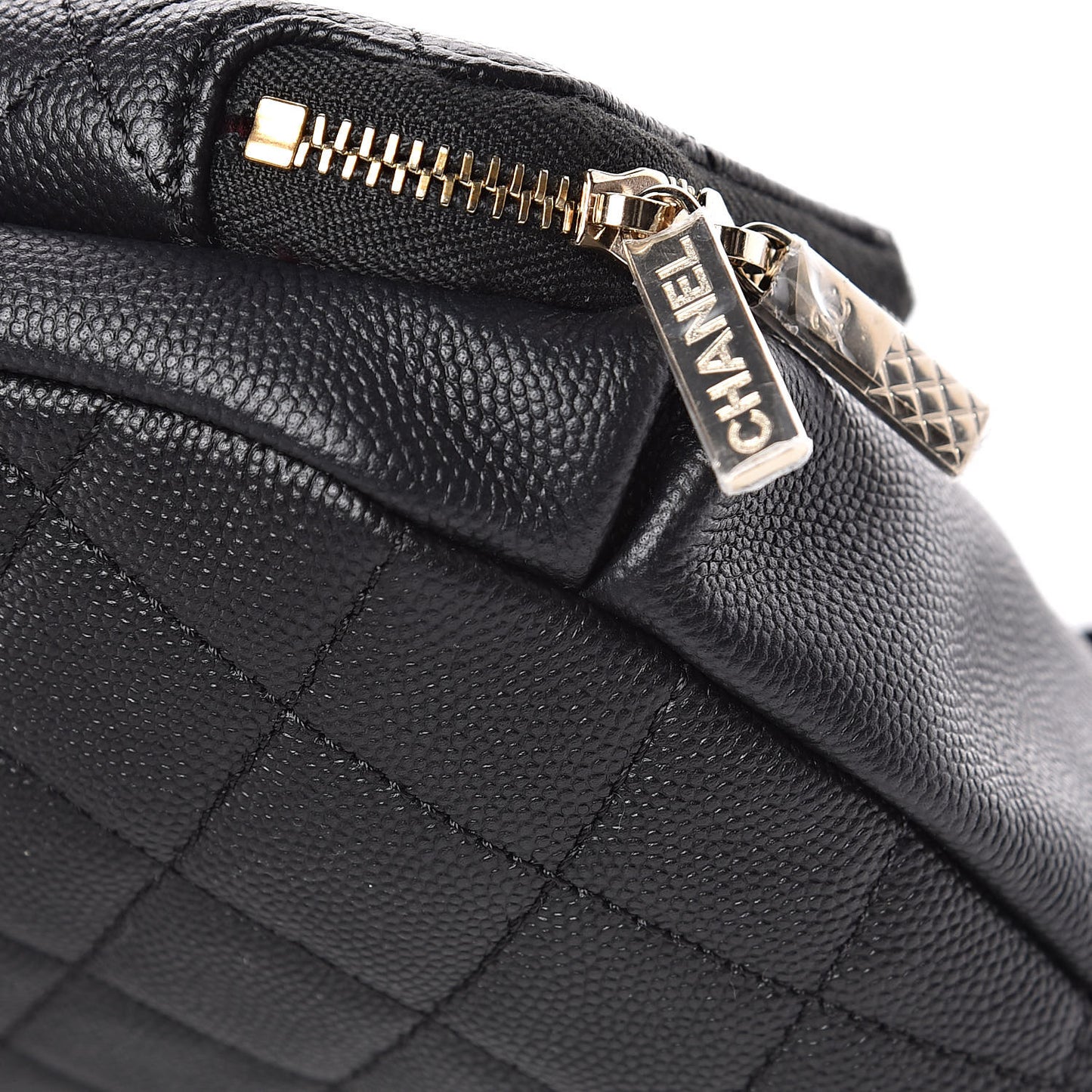 Caviar Quilted Business Affinity Waist Belt Bag Black