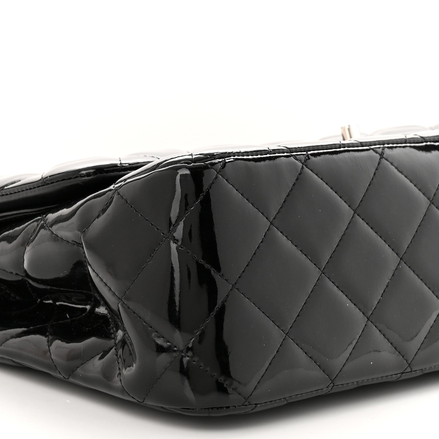 Chanel Patent Quilted Jumbo Single Flap Black 9 of 12