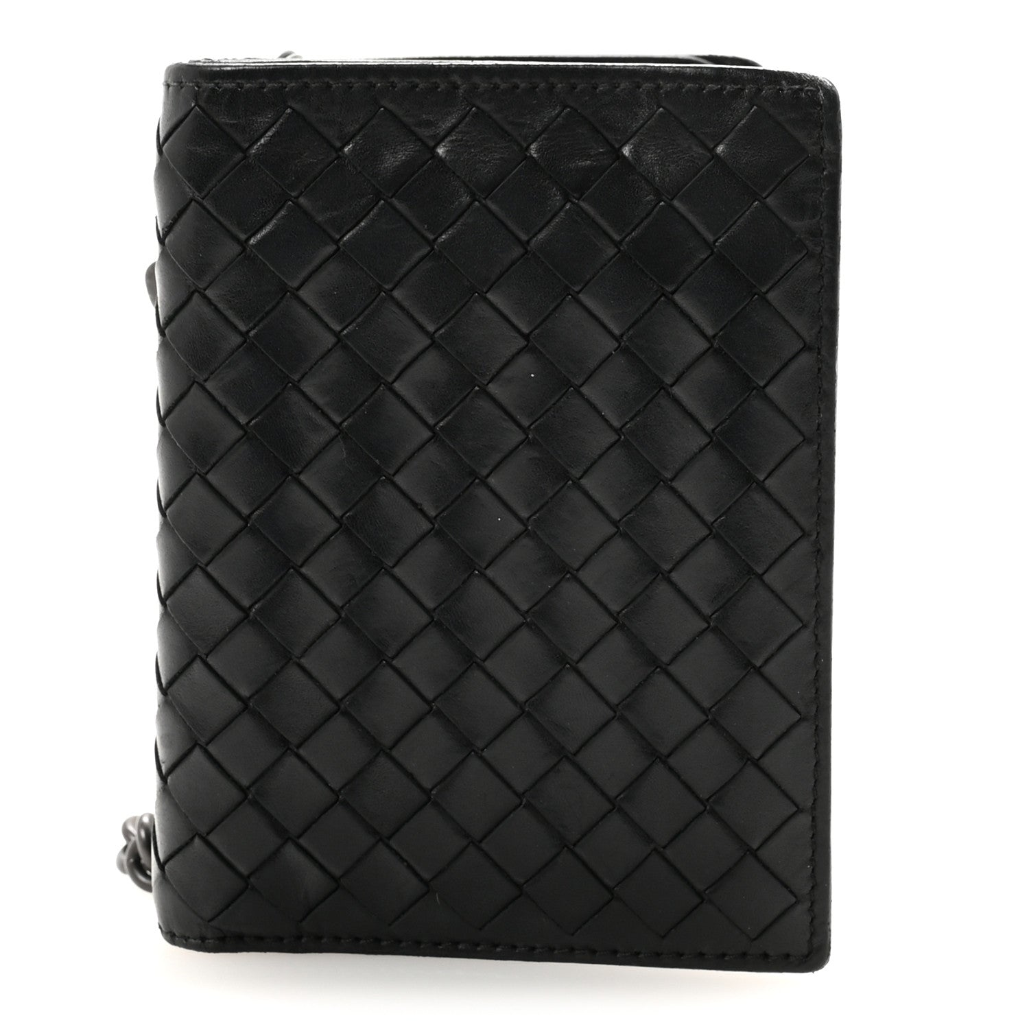Bottega Veneta Intrecciato Wallet With Chain Black 1 of 8
