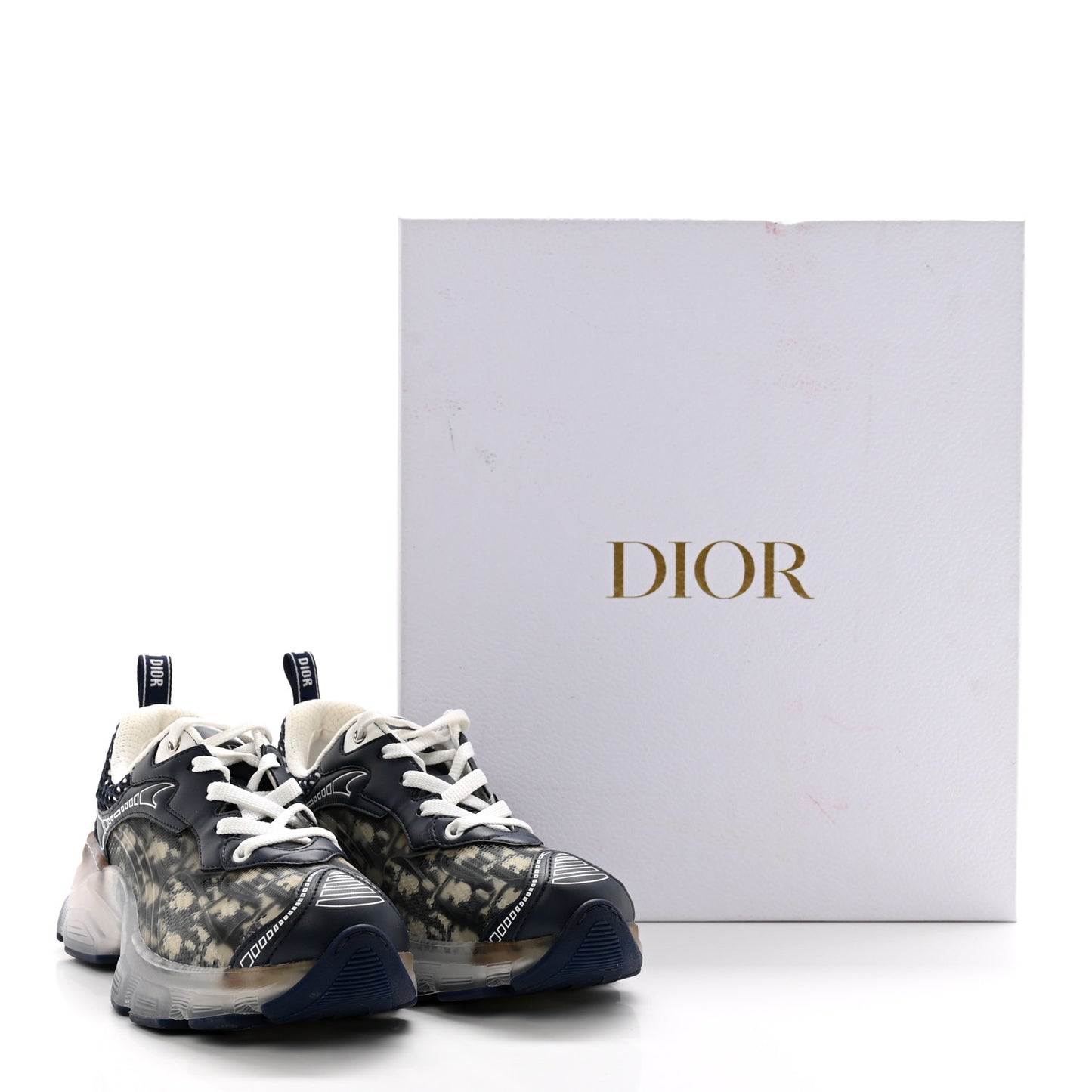 Technical Fabric Mesh Obique Dior Vibe Sneakers 37.5 Deep Blue