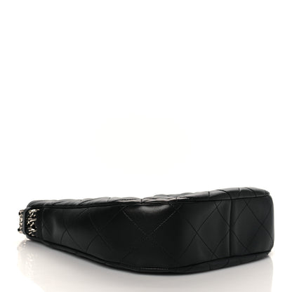 Chanel Lambskin Chain Rows Quilted Chain Hobo Black 4 of 9