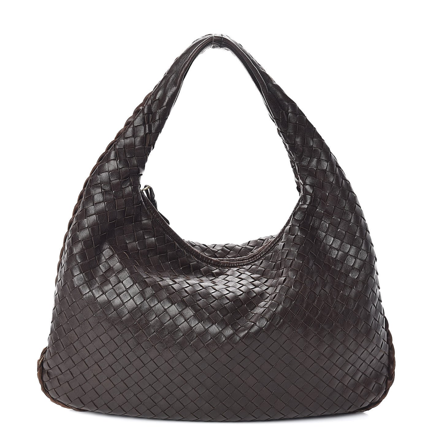 Nappa Intrecciato Medium Veneta Hobo Ebano