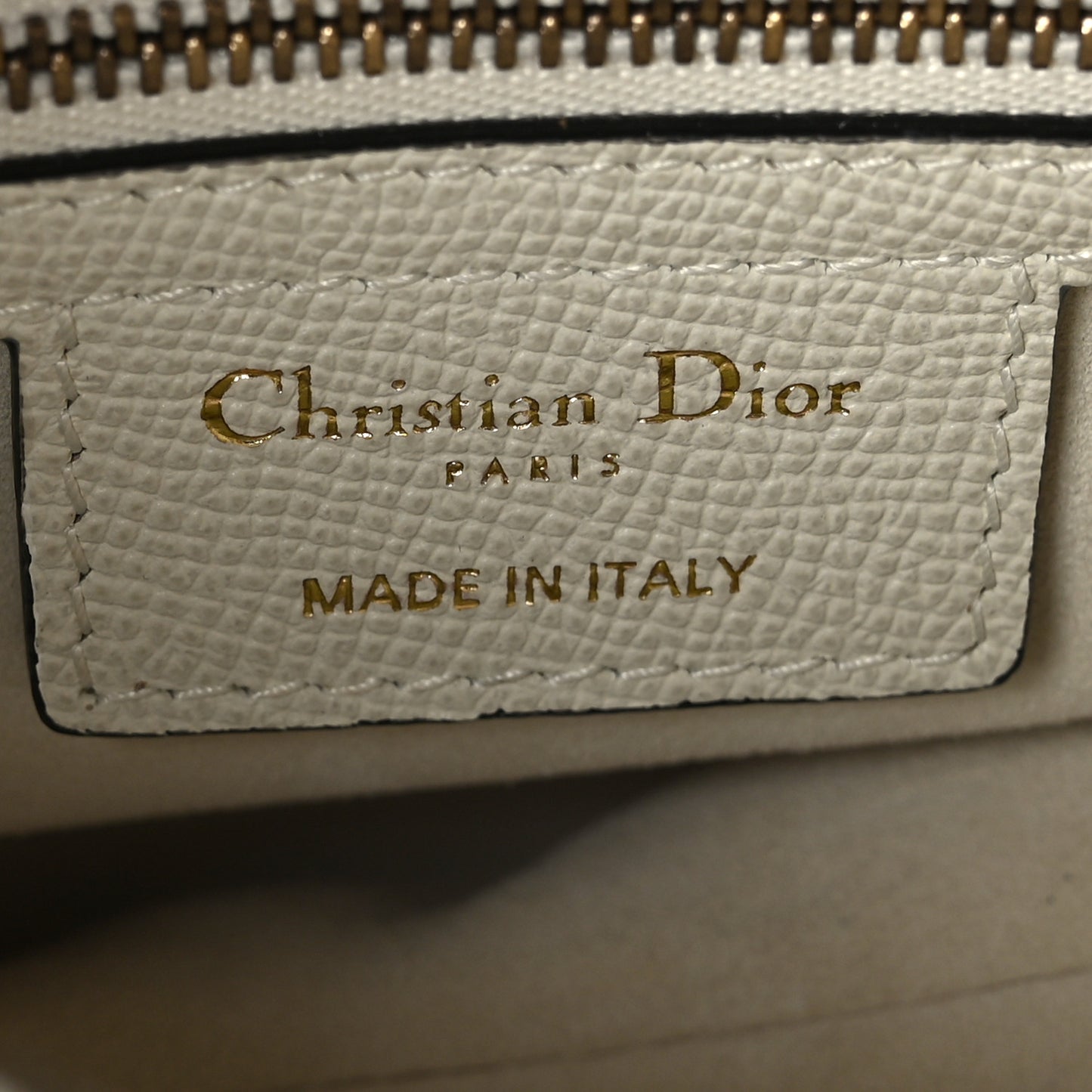 Grained Calfskin Saddle Bag White