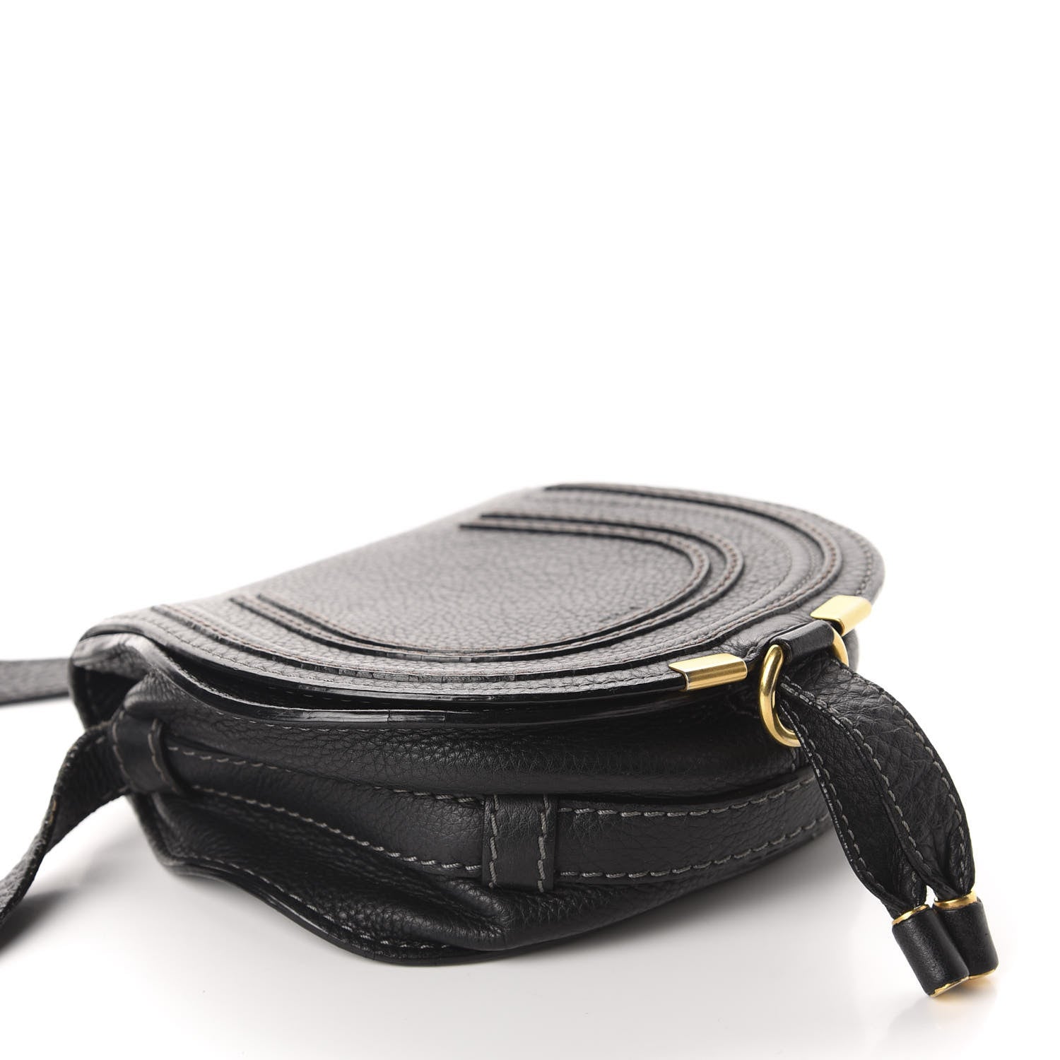 Chloe Calfskin Mini Marcie Round Crossbody Bag Black 4 of 11