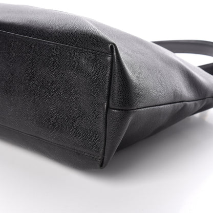 Chanel Caviar Large CC Shoulder Bag Black 11 of 12
