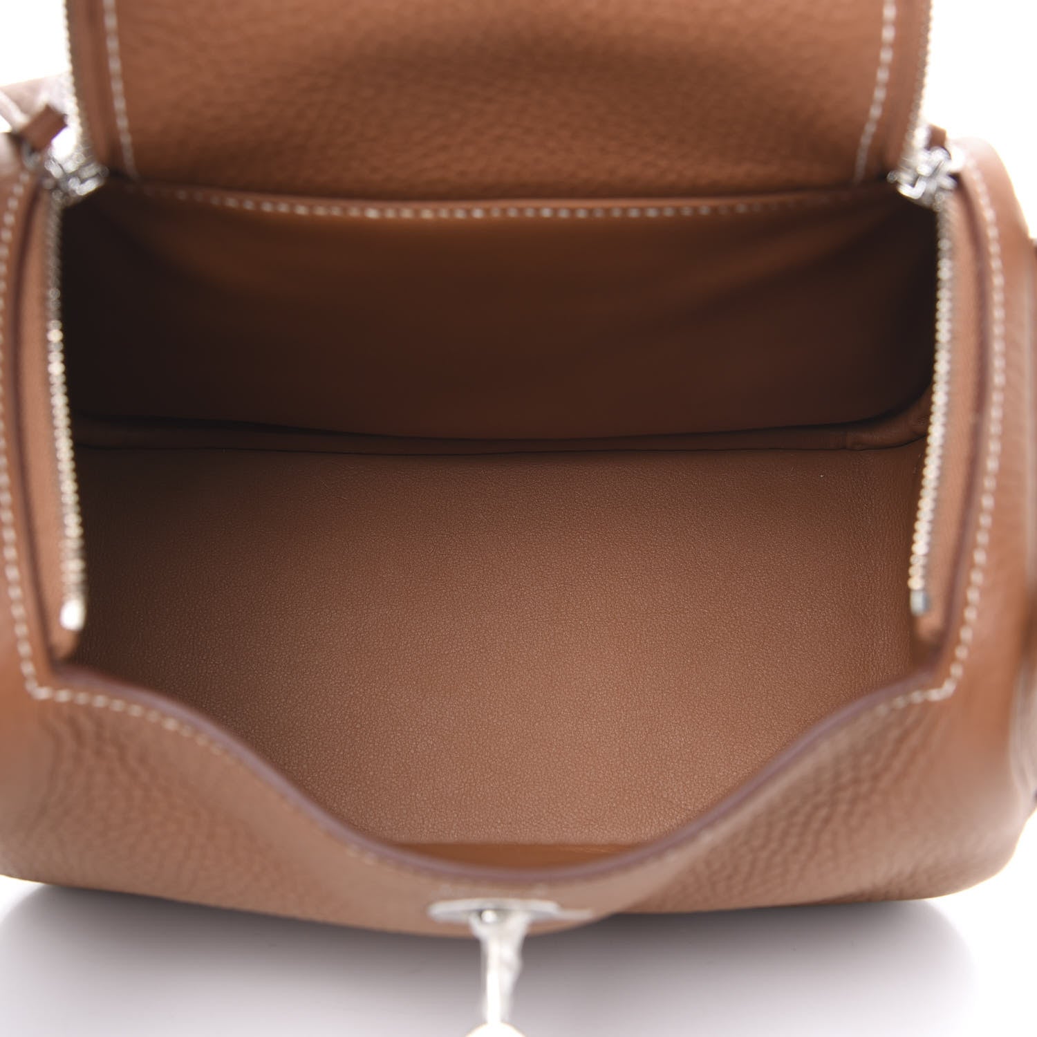 Hermes Taurillon Clemence Mini Lindy 20 Gold 4 of 8