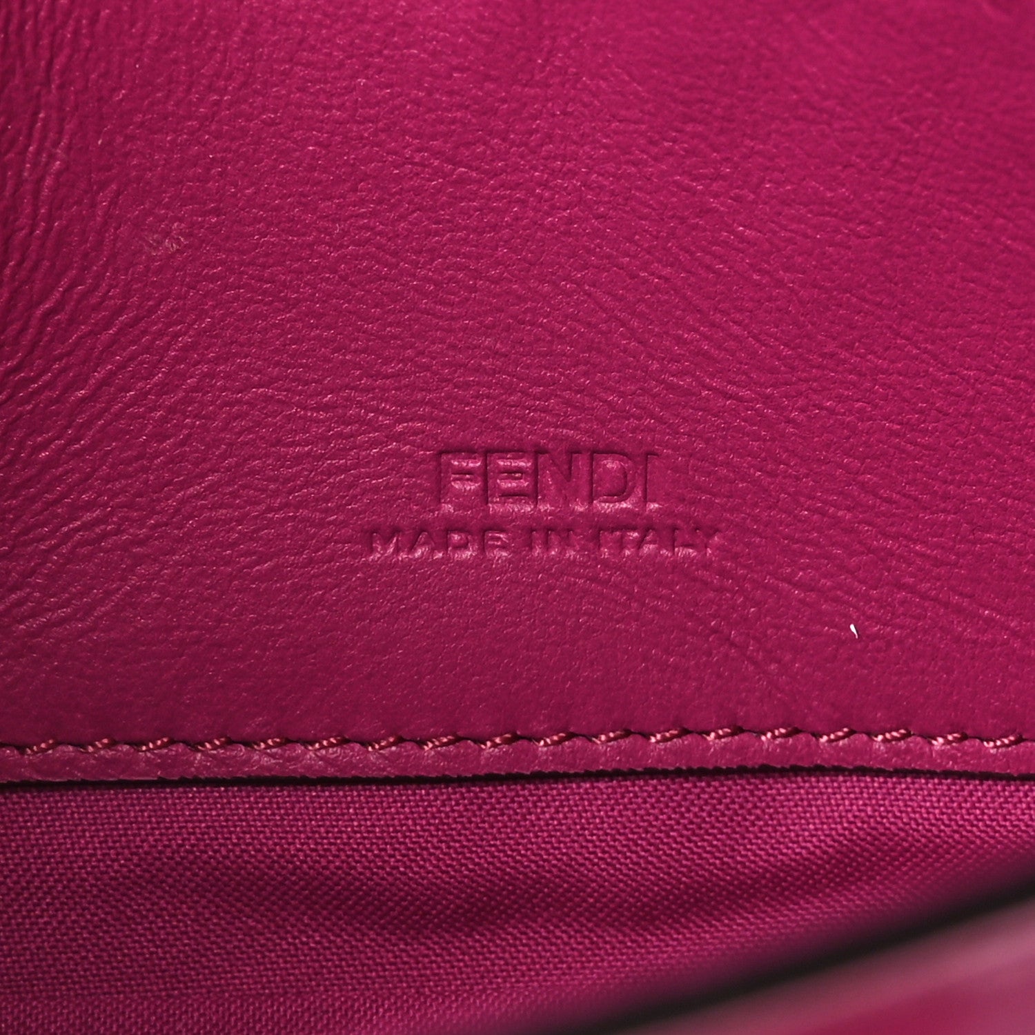 Fendi Nappa FF 1974 Embossed Phone Baguette Ciclamino Pilar 6 of 10