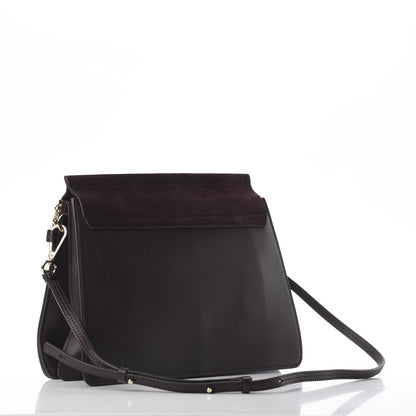 Chloe Calfskin Suede Medium Faye Shoulder Bag Carbon Brown 3 of 10
