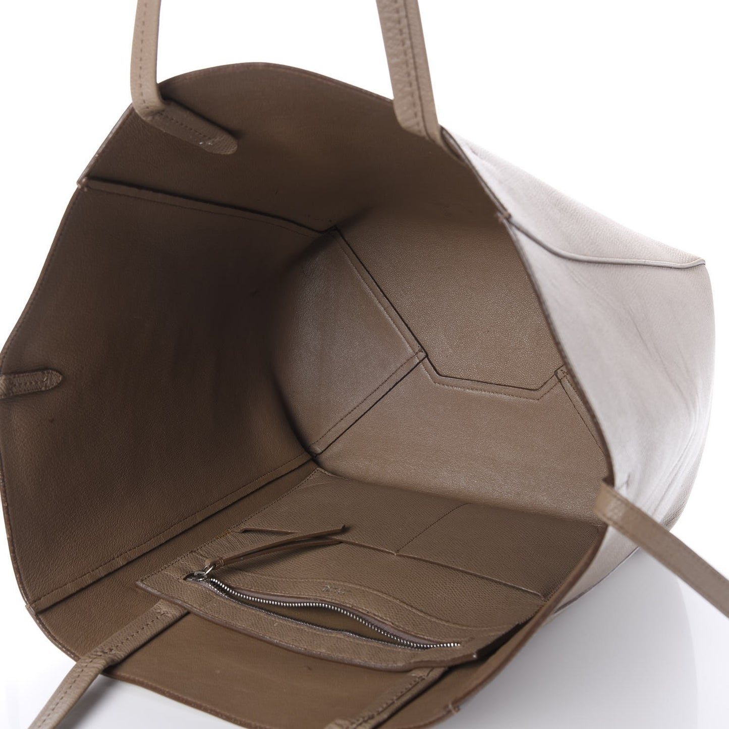 Soft Grained Calfskin Small Belt Cabas Phantom Taupe