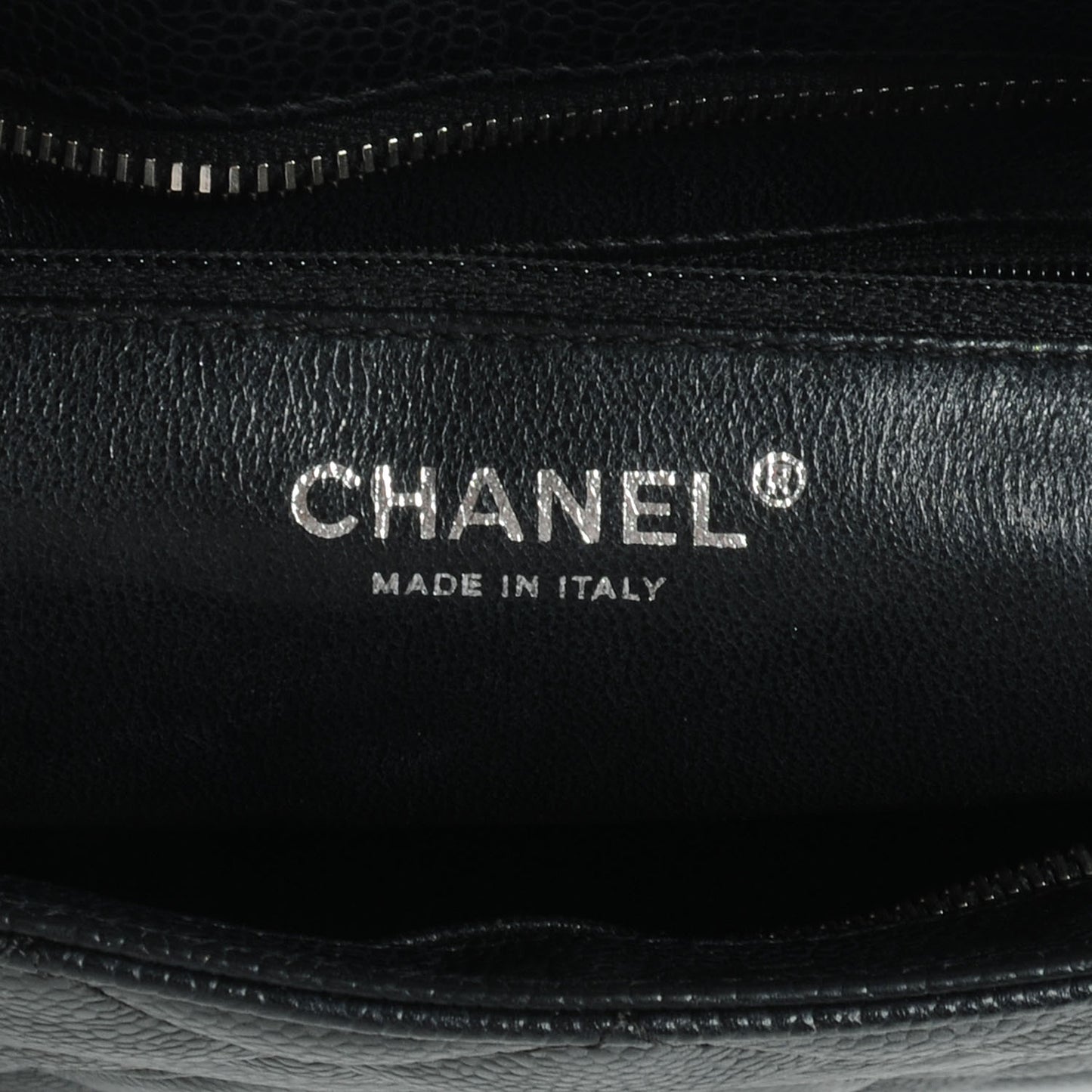 Caviar Quilted Medallion Tote Black