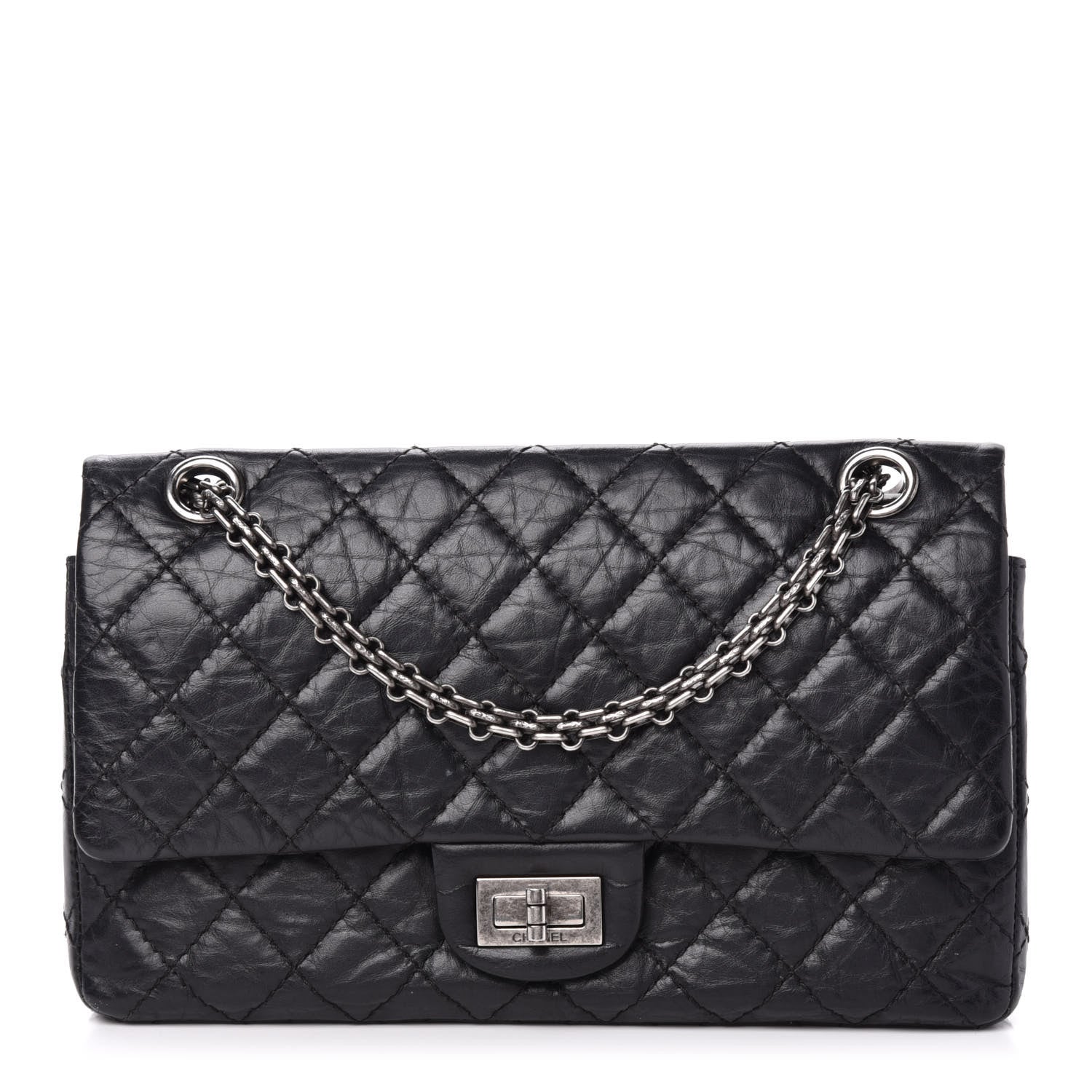 Chanel Aged Calfskin Quilted 2.55 Reissue 225 Flap Black 1 of 14