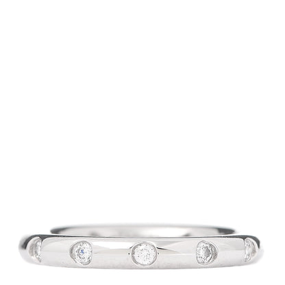 Tiffany Platinum Diamond Bezet Band Ring 49 4.75 1 of 5