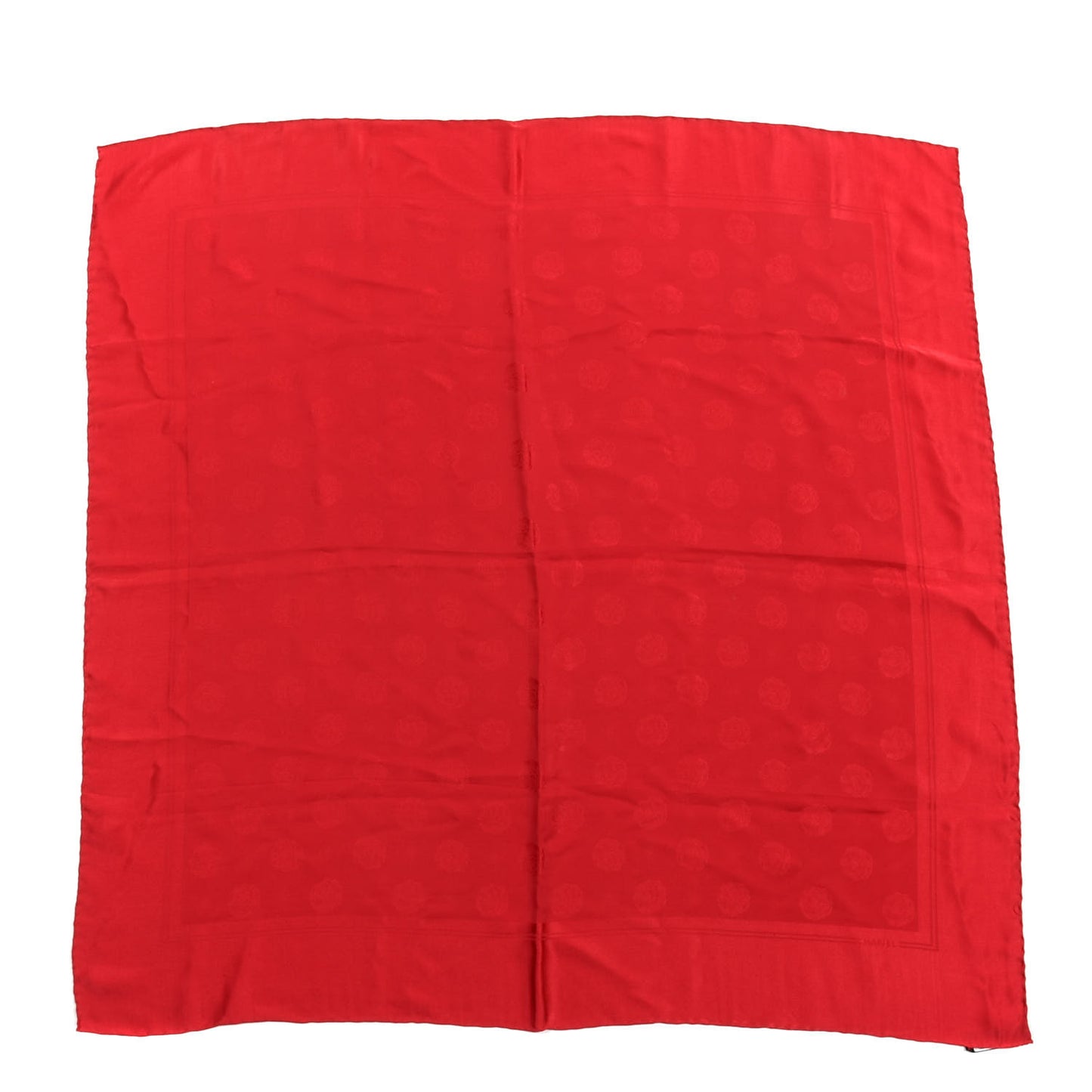 Silk Roses Square Scarf Red