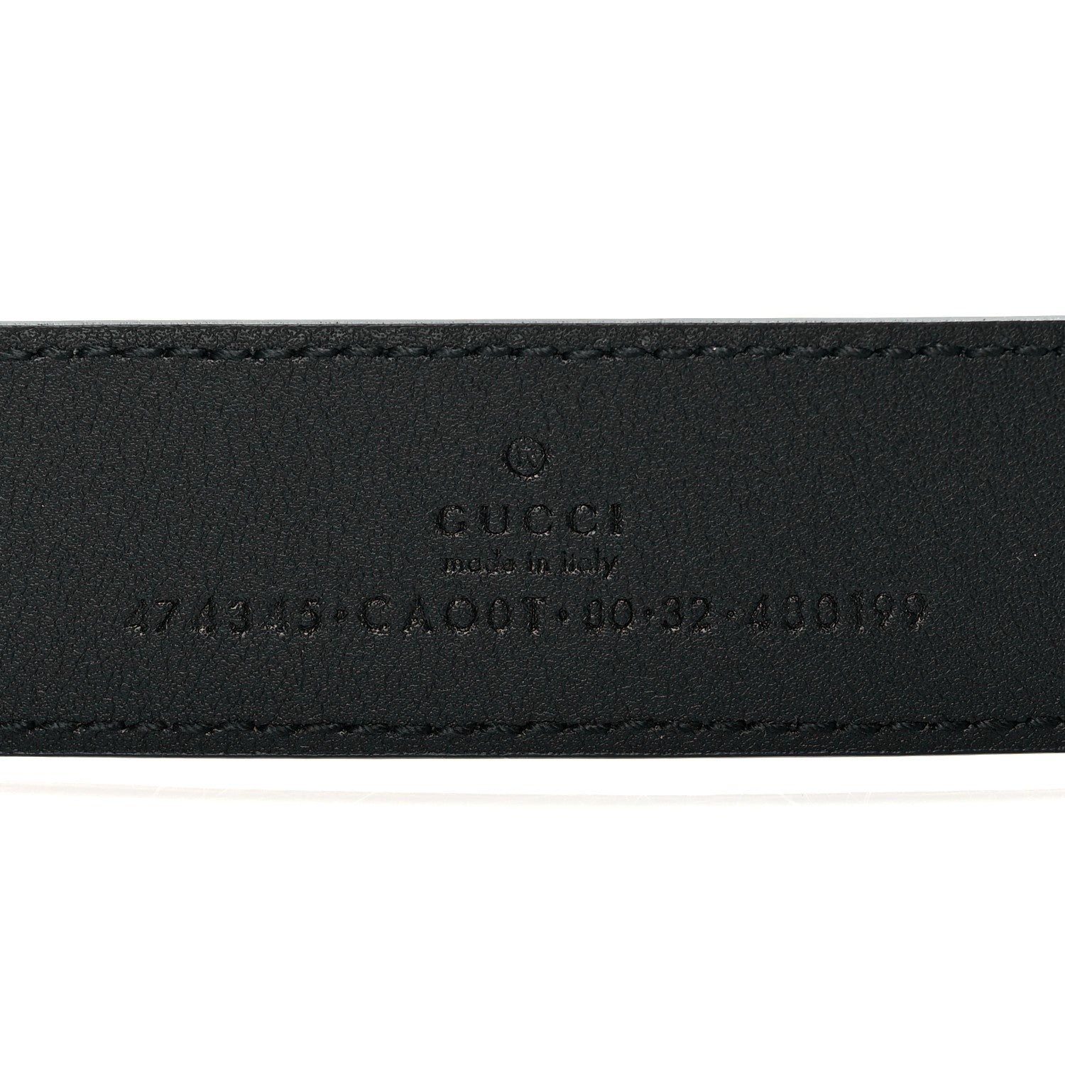 Gucci Calfskin Mens Interlocking G Belt 80 25 Black 4 of 6