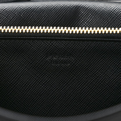 Prada Saffiano Metal Flap Wallet With Strap Black 6 of 11
