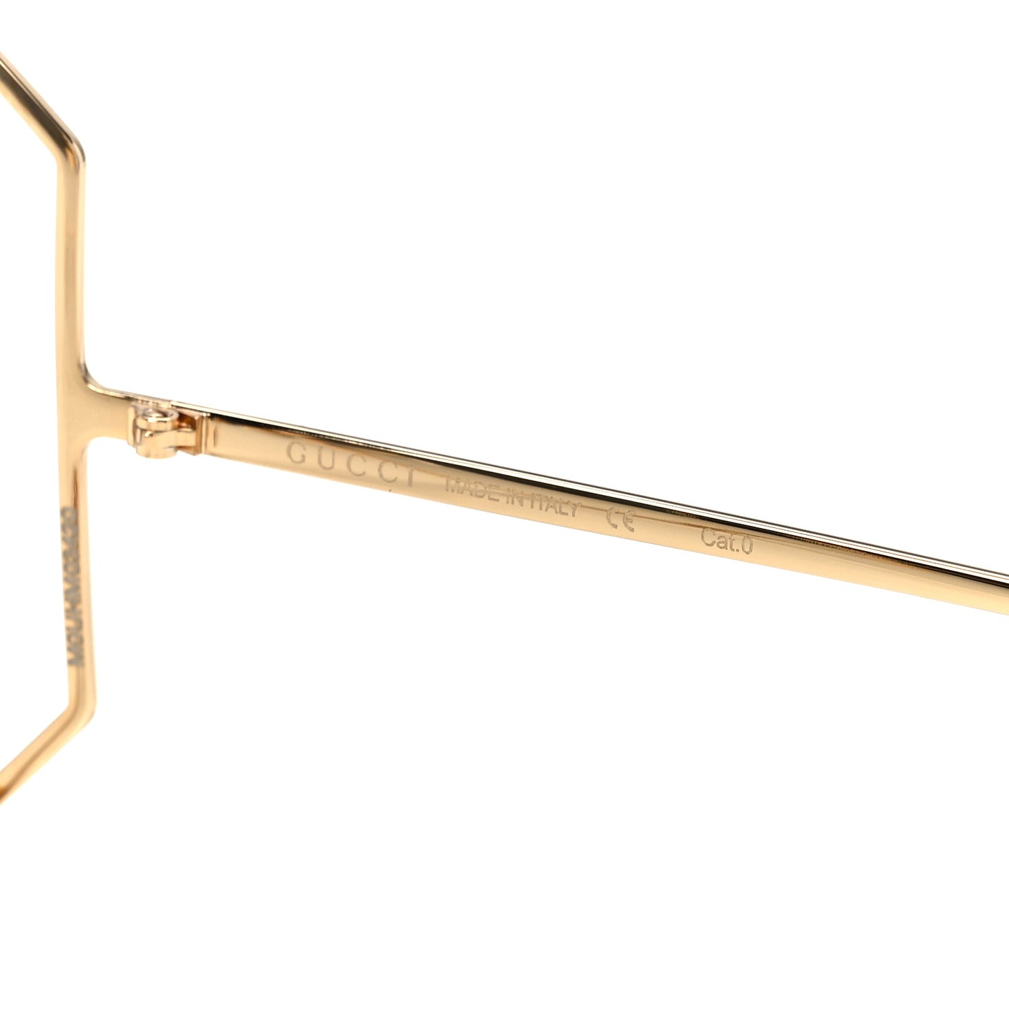 Metal Oversized Round Sunglasses GG0252S Gold