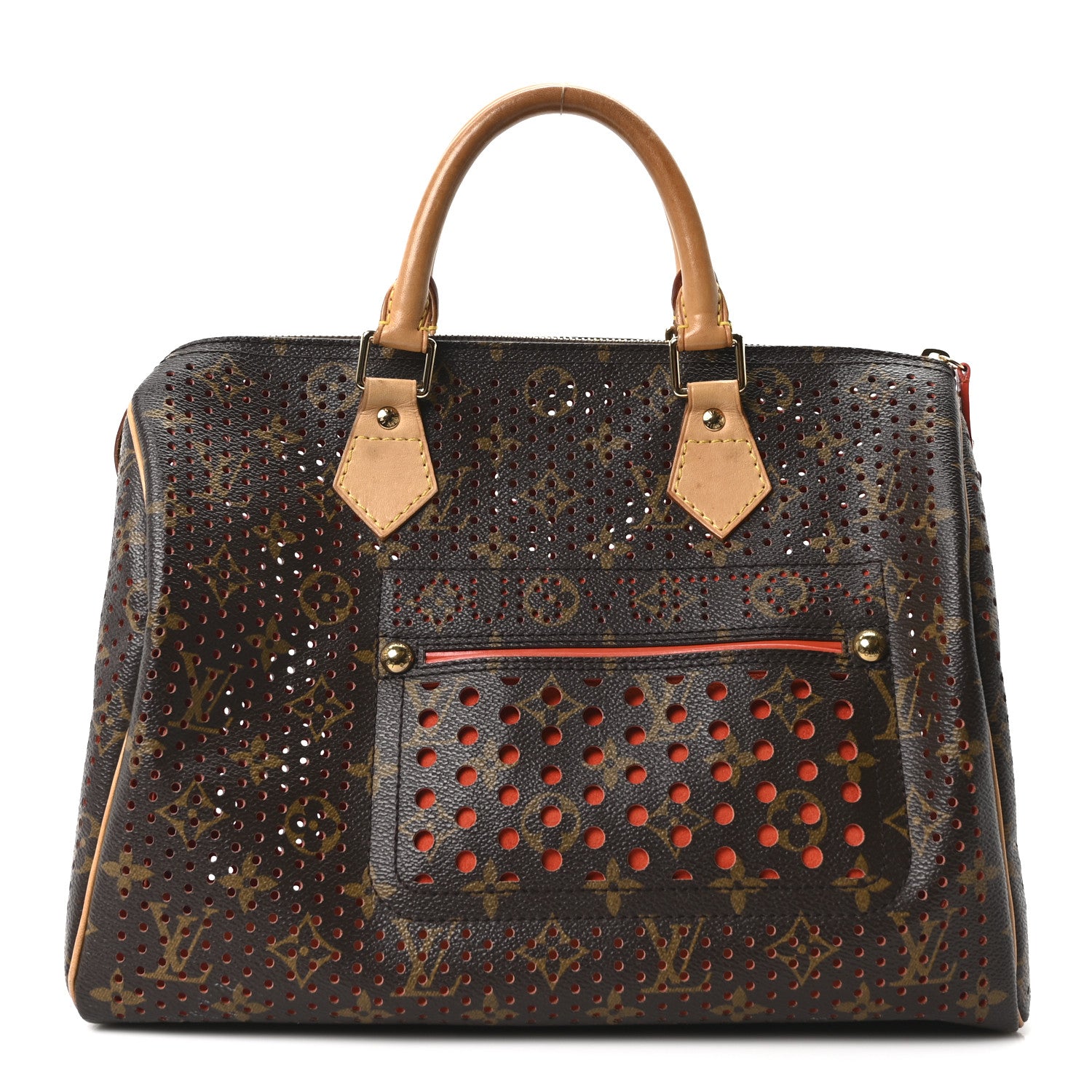 Louis Vuitton Monogram Perforated Speedy 30 Orange 1 of 9