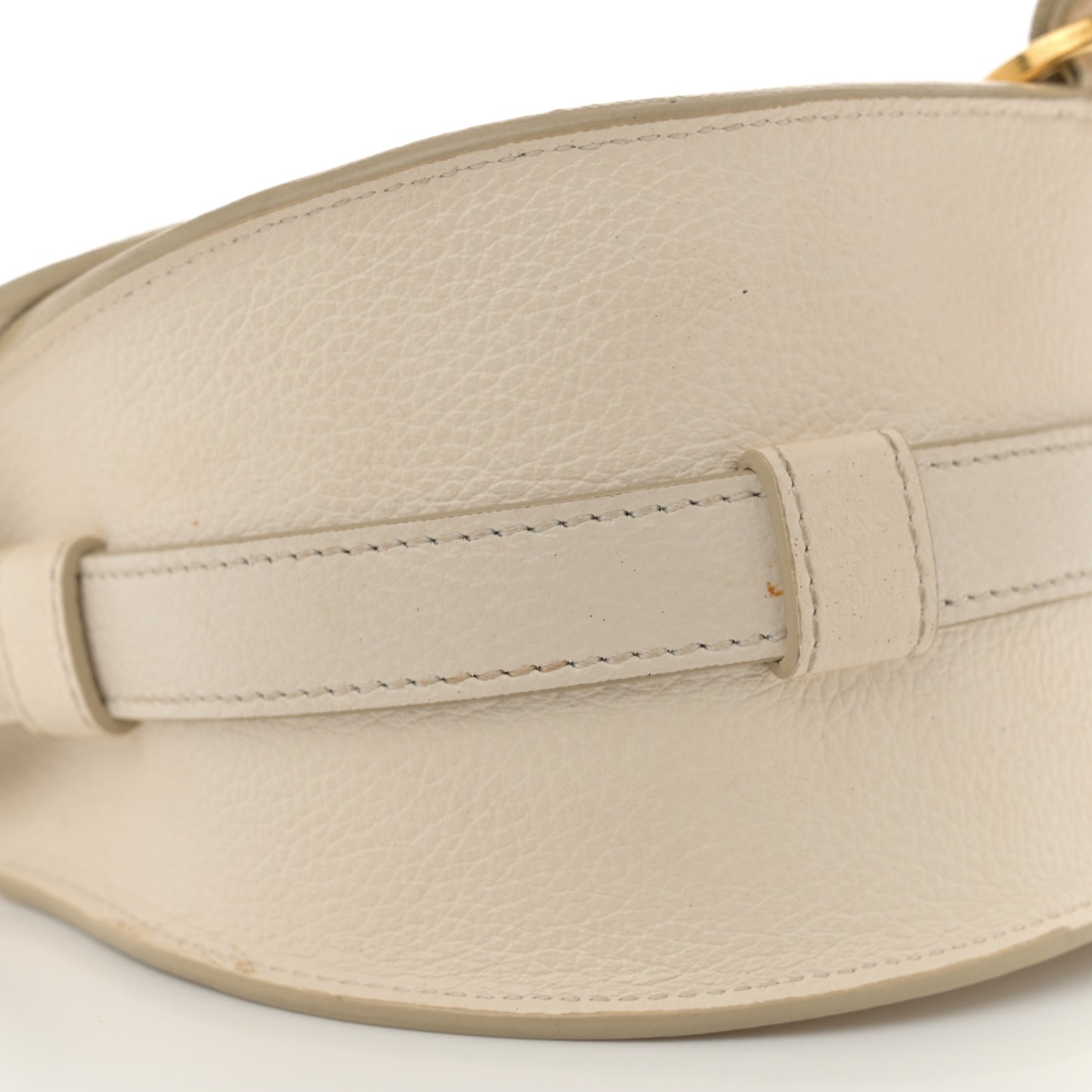Calfskin Mini Marcie Round Crossbody Bag White