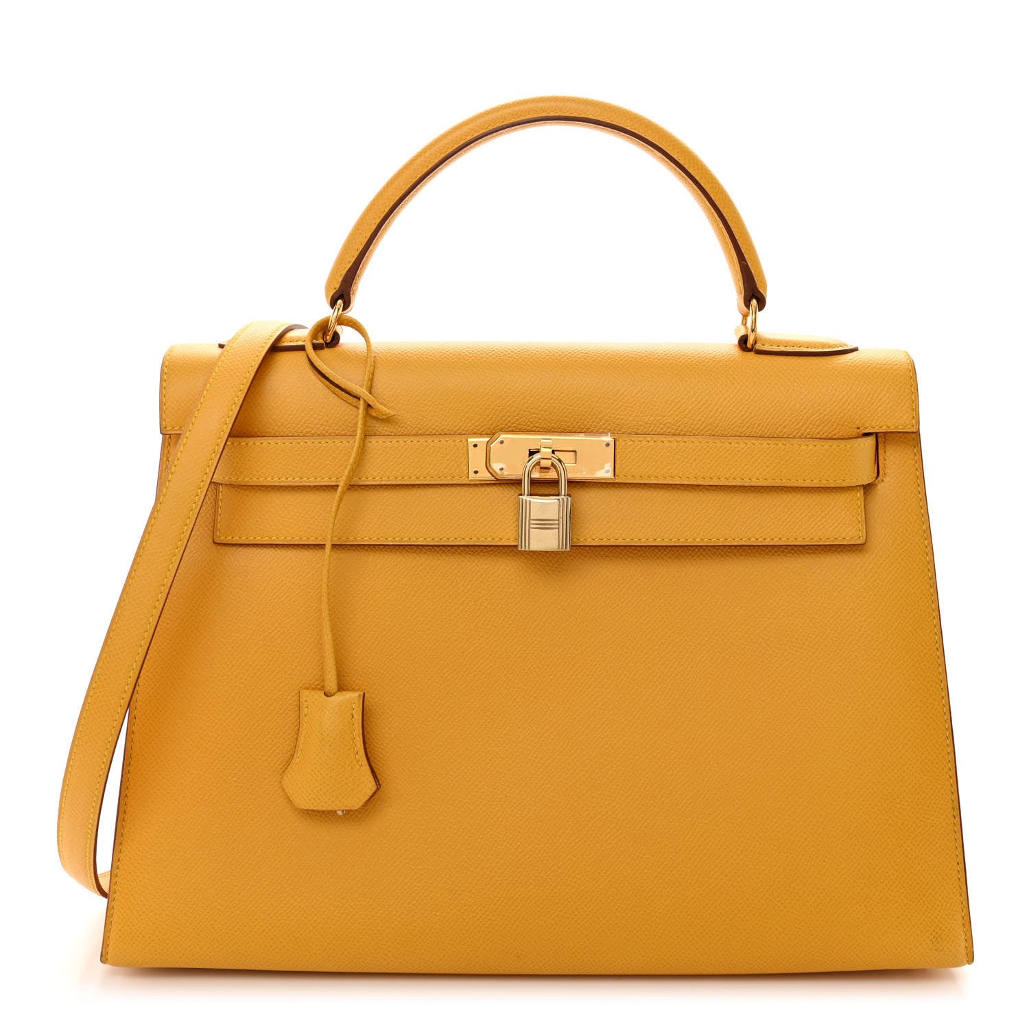 Hermes Courchevel Kelly Sellier 32 Jaune 1 of 12