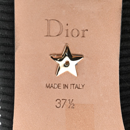 Christian Dior Fabric Ribbon Embroidered J'Adior Ballet Flats 37.5 Black 6 of 8