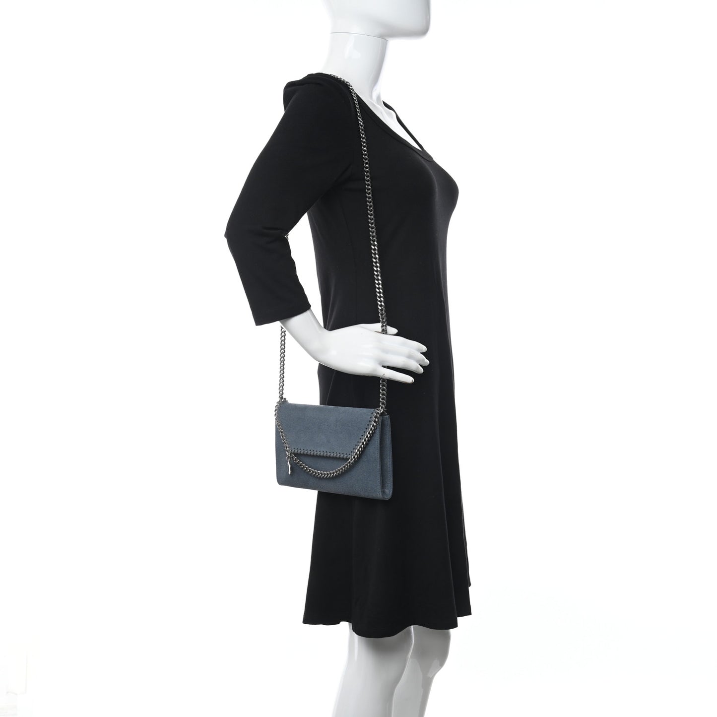 Shaggy Deer Mini Falabella Shoulder Bag Duck Blue
