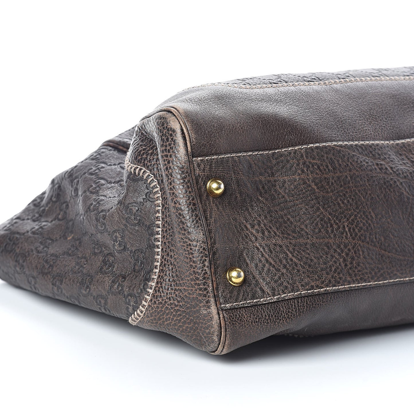 Guccissima Large New Pelham Shoulder Bag Dark Brown