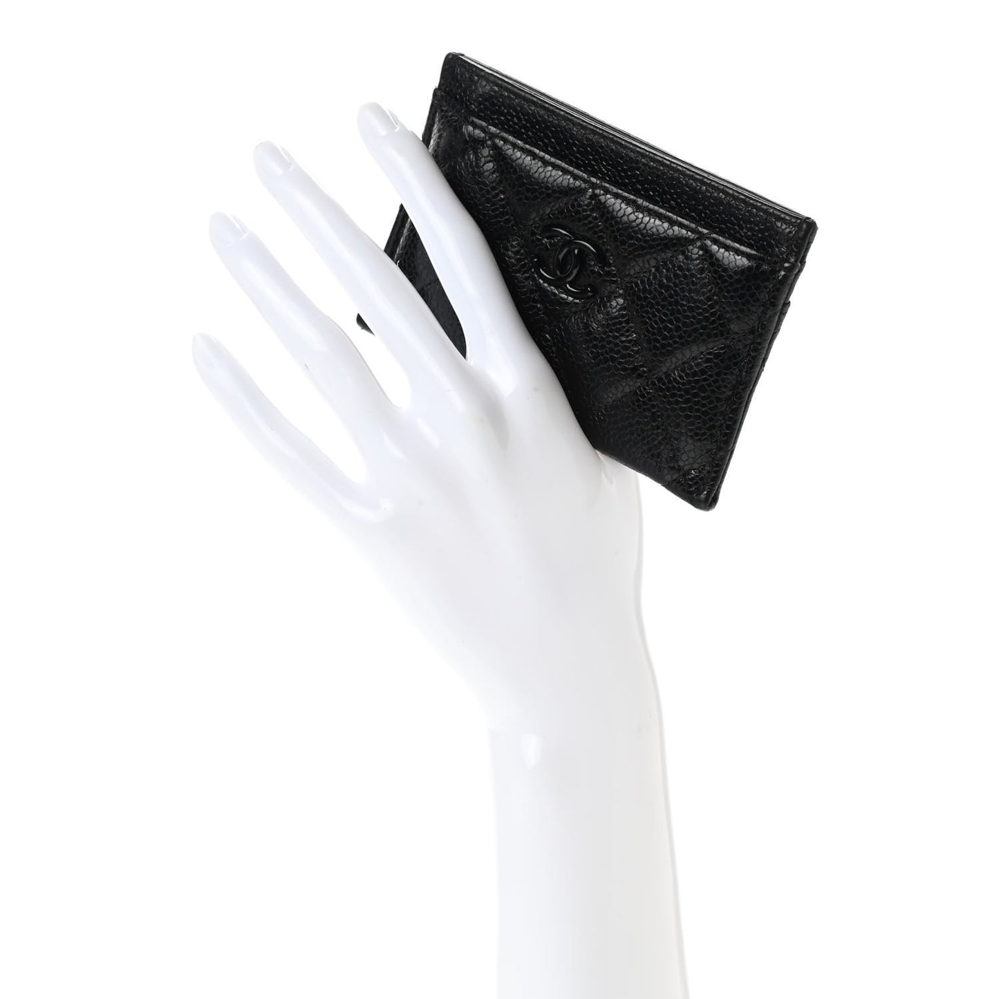 Caviar Quilted Incognito Card Holder Black