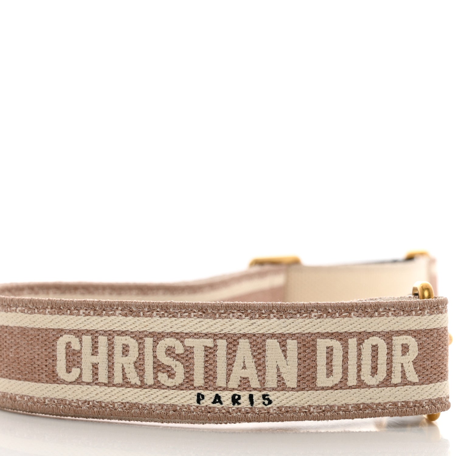 Christian Dior Canvas Embroidered Shoulder Strap Pink Multicolor 5 of 6