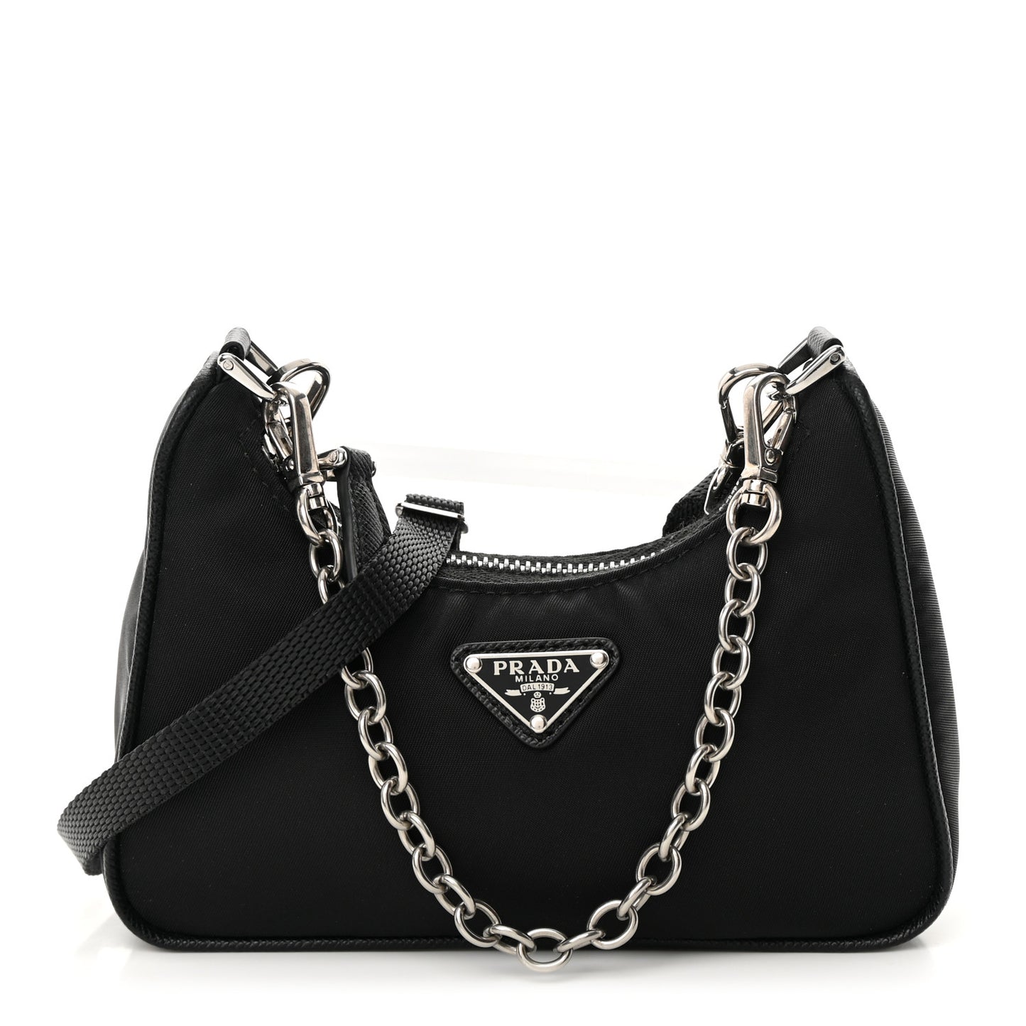 Tessuto Nylon Mini Re-Edition 2000 Shoulder Bag Black