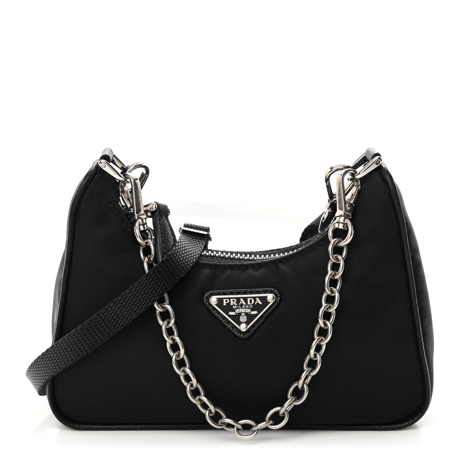 Prada Tessuto Nylon Mini Re-Edition 2000 Shoulder Bag Black 1 of 9